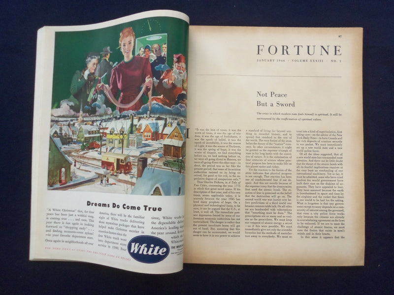 1946 JANUARY FORTUNE MAGAZINE - GREAT COVER & ADS - F 925