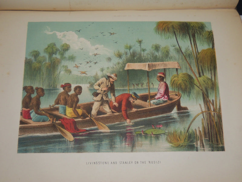 1870'S THE LIFE & EXPLORATIONS OF DR. LIVINGSTONE VOLUME - COLOR ILLUS. - Z 177