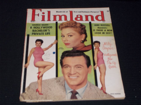 1956 MARCH FILMLAND MAGAZINE - ROCK HUDSON FRONT COVER - E 15241