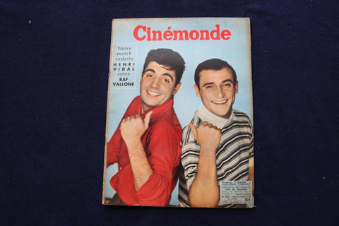 1958 JAN 30 CINEMONDE MAGAZINE - ROGER PIERRE JEAN-MARC THIBAULT COVER - E 23971