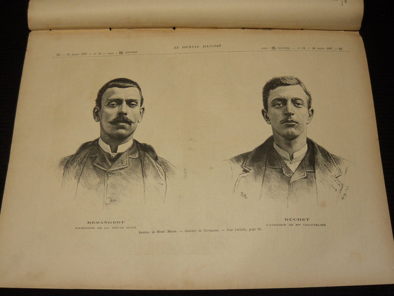 1887 LE JOURNAL ILLUSTRE MAGAZINES LOT OF 28 - GREAT ILLUSTRATIONS - NP 1812N