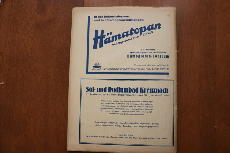 1936 APRIL 18 DEUTSCHES ARZTEBLATT SOFTCOVER BOOK - GERMAN TEXT - K 3162