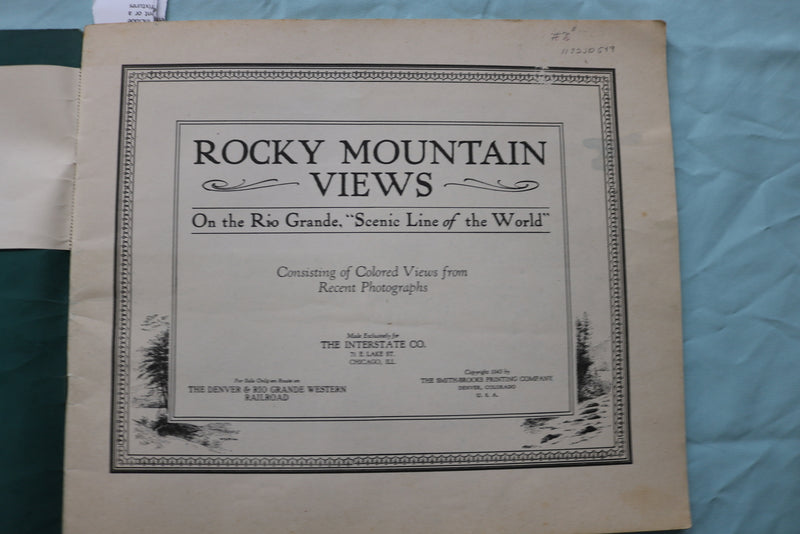 1943 ROCKY MOUNTAIN VIEWS OF THE RIO GRANDE - LOT OF 2 - SOFTCOVER BOOK - K 2484