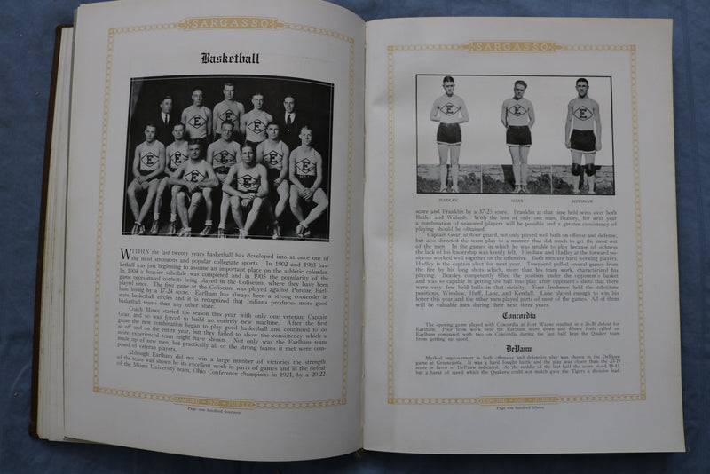 1922 THE SARGASSO EARLHAM COLLEGE YEARBOOK - RICHMOND, INDIANA - YB 3424