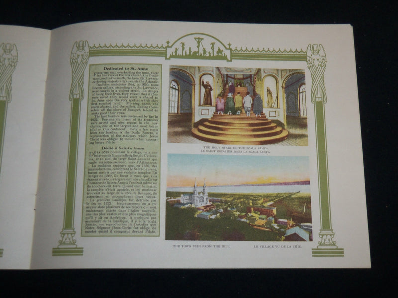 1920'S STE. ANNE DE BEAUPRE SOUVENIR BOOK - NICE COLOR ILLUSTRATIONS - J 6698