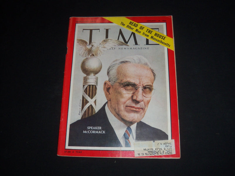 1962 JANUARY 19 TIME MAGAZINE - SPEAKER JOHN W. MCCORMACK - T 1831