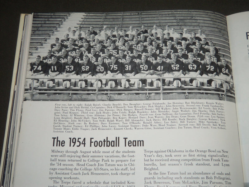 1955 TERRAPIN UNIVERSITY OF MARYLAND COLLEGE YEARBOOK - GREAT PHOTOS - YB 1165