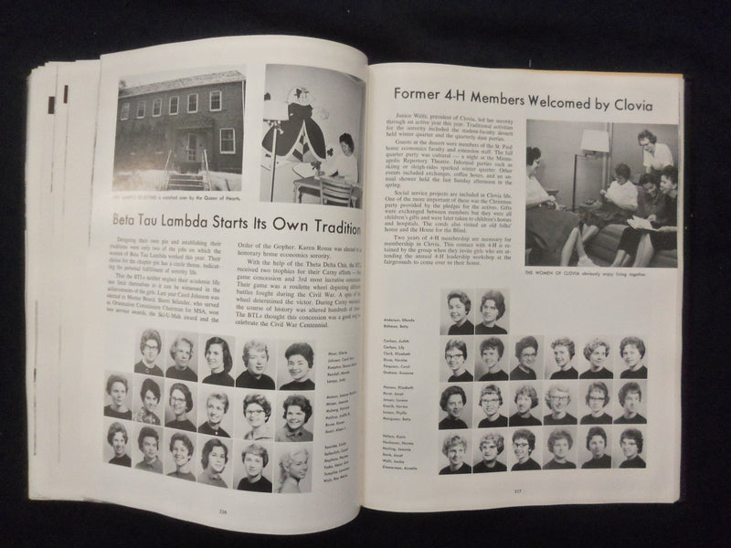 1962 GOPHER UNIVERSITY OF MINNESOTA YEARBOOK - MINNEAPOLIS, MINNESOTA - YB 3301