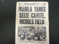 1945 FEBRUARY 14 NY DAILY MIRROR-MAILA YANKS SEIZE CAVITE, NICHOLS FIELD-NP 2226