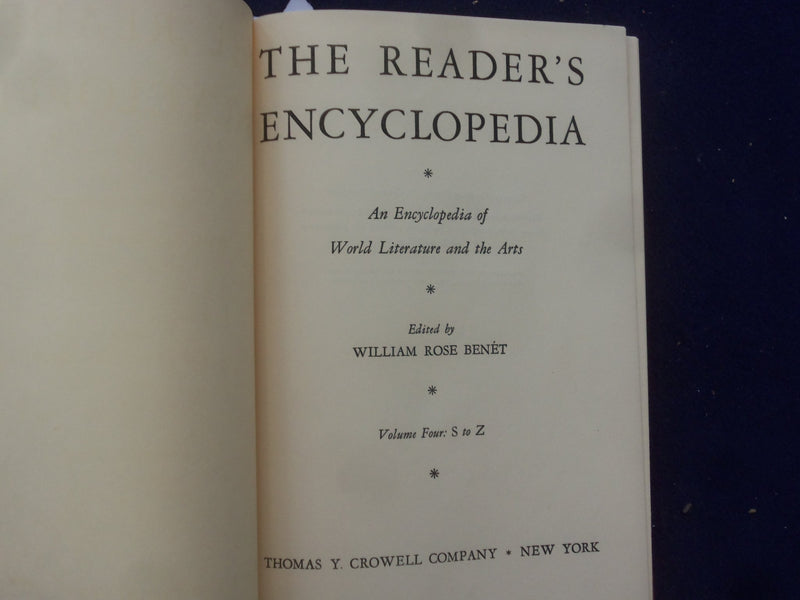 1948 THE READERS' ENCYCLOPEDIA HARDCOVER BOOKS - BOXED SET - 4 VOLUMES - KD 8832