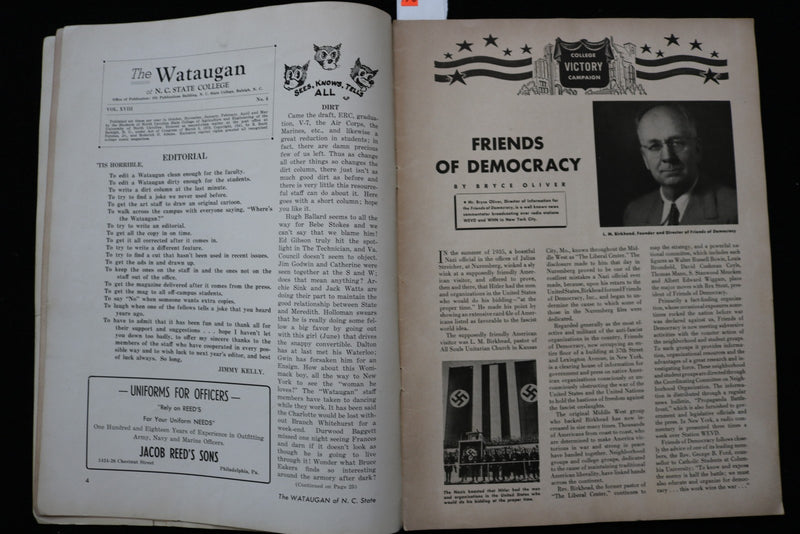 1943 JUNE THE WATAUGAN - THE MAGAZINE FOR COLLEGE MEN! - K 2876