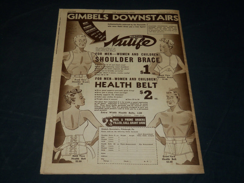 1940 MAY 19 THE PITTSBURGH PRESS SUNDAY ROTO SECTION - EVA GABOR - NP 4559
