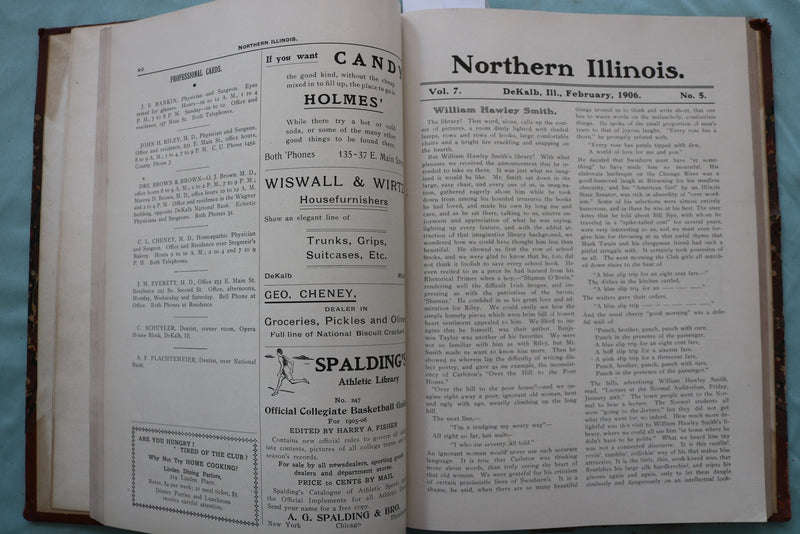 1905-1906 NORTHERN ILLINOIS NORMAL SCHOOL - BOUND VOLUME - KD 9651