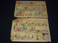 1940-1944 DONALD DUCK NEWSPAPER COLOR COMIC STRIPS - LOT OF 10 - NP 9179