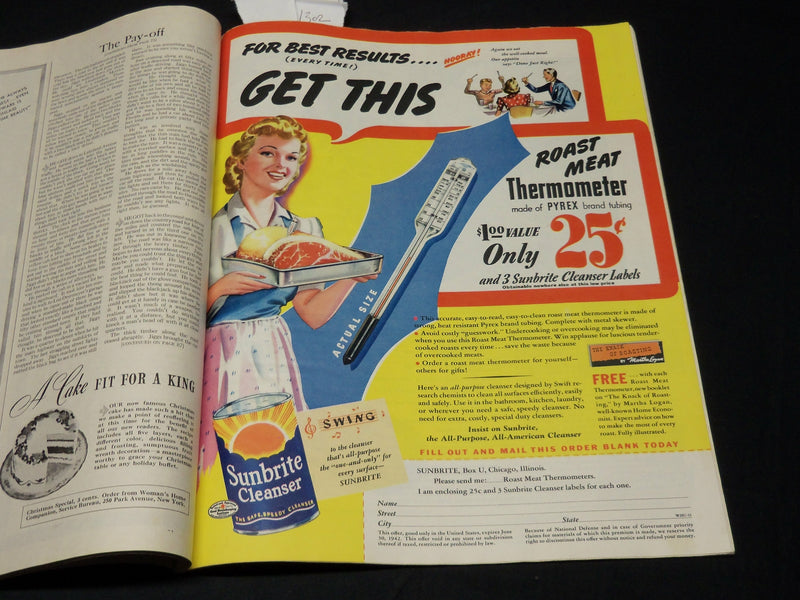1941 NOVEMBER WOMAN'S HOME COMPANION MAGAZINE - BEAUTIFUL FRONT COVER - F 567J