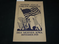 1926 SEPTEMBER G-A-R ENCAMPMENT PROGRAM - DES MOINES - AMERICAN FLAG - J 6089