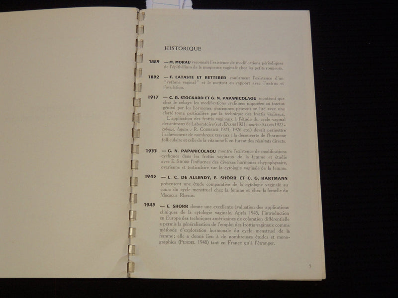 1953 TECHNIQUE DES FROTTIS VAGINAUX BOOK BY ISAAC ET WURCH - FRENCH - J 9566