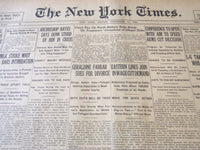 1921 NOVEMBER 11 NEW YORK TIMES - GERALDINE FARRAR SUES FOR DIVORCE - NT 6152