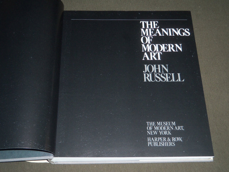 1981 THE MEANINGS OF MODERN ART BOOK BY JOHN RUSSELL - NICE PRINTS - KD 3972