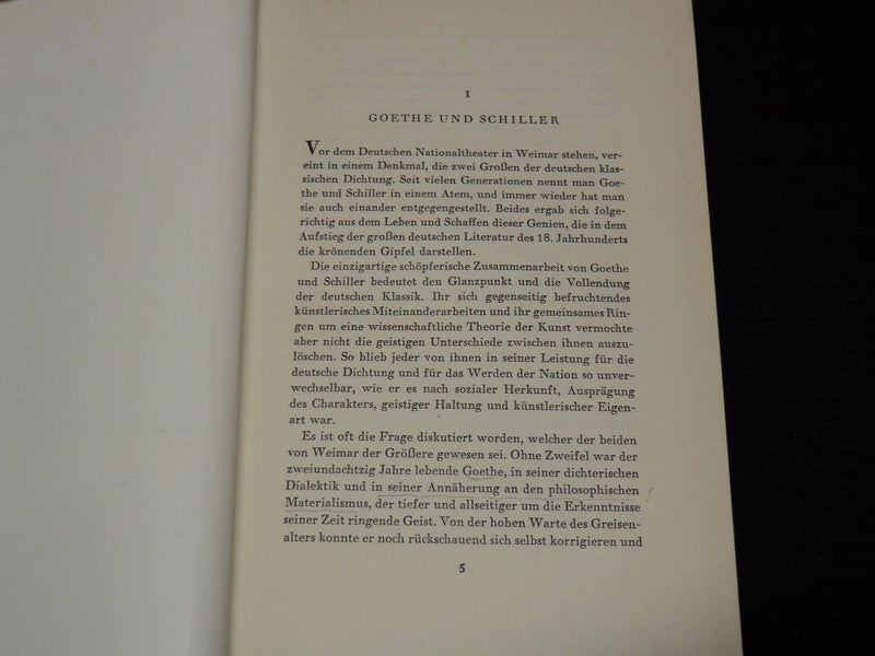 1955 SCHILLER HARDCOVER BOOK BY ALEXANDER ABUSCH - GERMAN - KD 7858