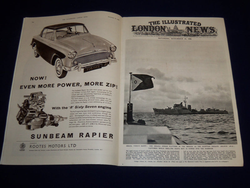 1956 NOVEMBER 10 ILLUSTRATED LONDON NEWS MAGAZINE - ISRAEL'S VS EGYPT - E 8068