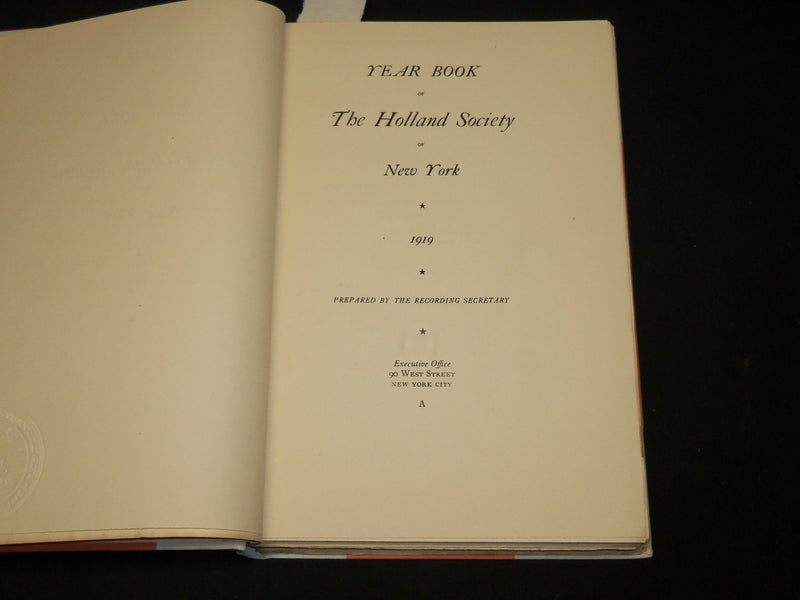 1918-1921 THE HOLLAND SOCIETY OF NEW YORK YEARBOOK LOT OF 3 - KD 3746