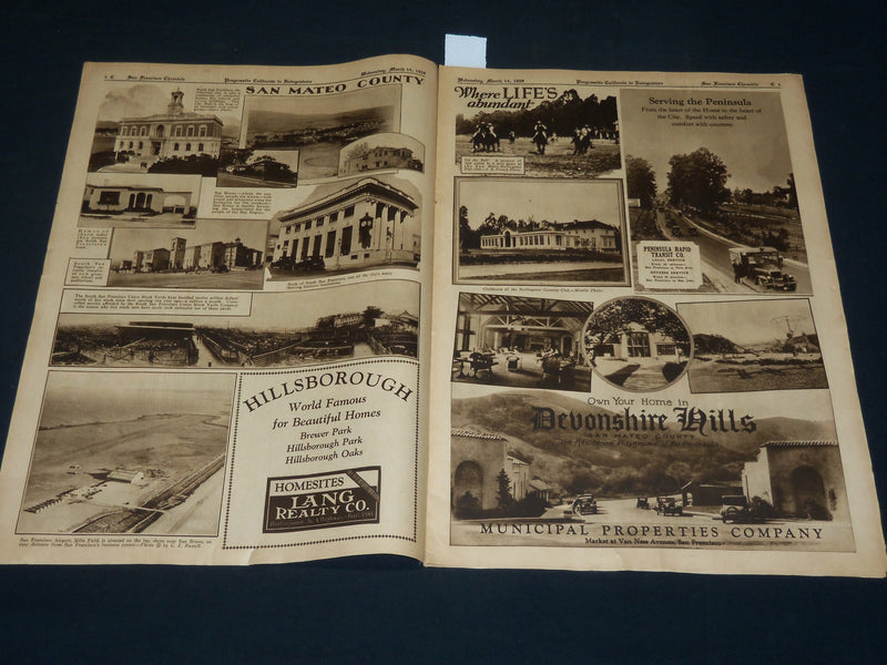 1928 MARCH 14 PROGRESSIVE CALIFORNIA IN ROTOGRAVURE - 3 SECTIONS - NP 5111