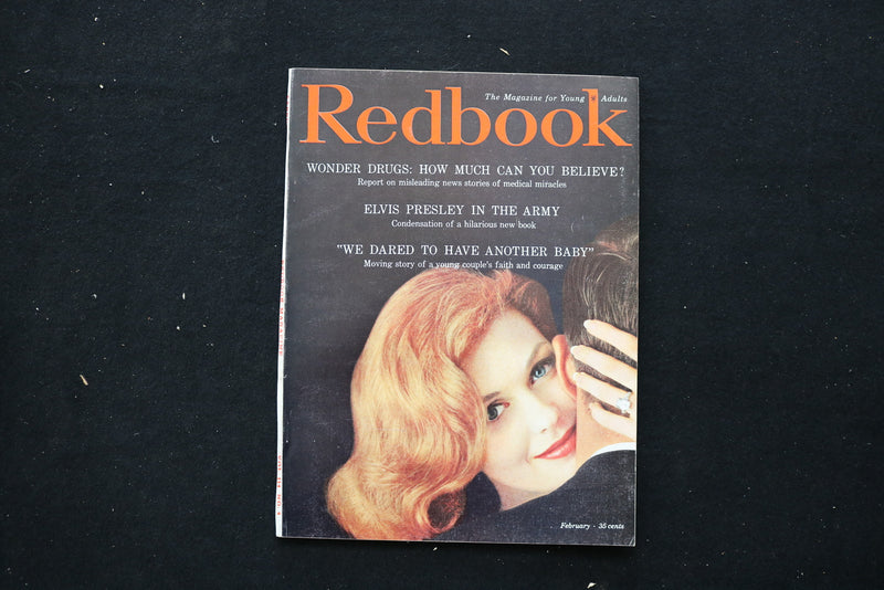 1960 FEBRUARY REDBOOK MAGAZINE - ELVIS PRESLEY IN THE ARMY COVER - SP 4201E