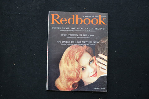 1960 FEBRUARY REDBOOK MAGAZINE - ELVIS PRESLEY IN THE ARMY COVER - SP 4201E