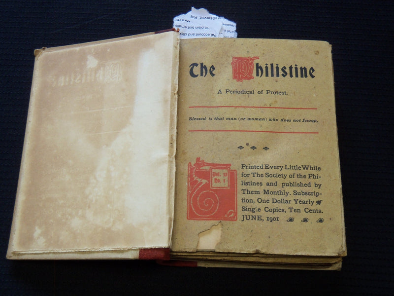 1901 JUNE-NOVEMBER THE PHILISTINE MAGAZINE VOLUME NO. XIII - KD 7672