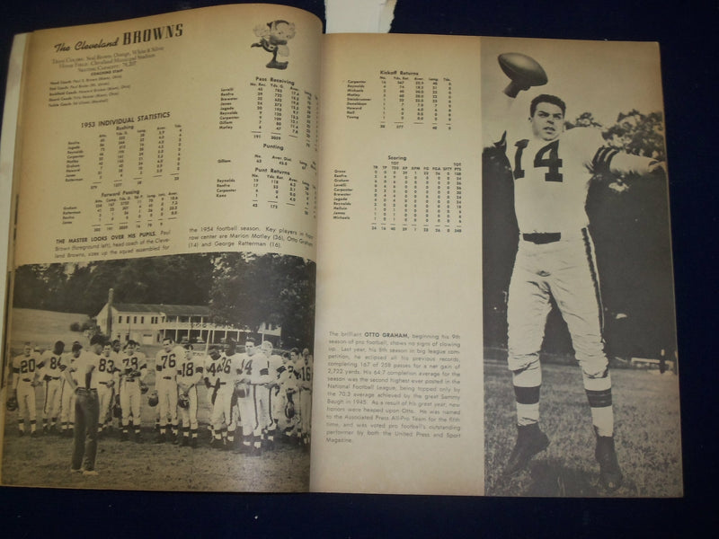 1954 PRO-FOOTBALL OFFICAL NATIONAL FOOTBALL LEAGUE YEAR BOOK - B 6526