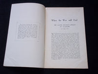 1917 WHEN WILL THE WAR END SOFTCOVER BOOK BY LLOYD GEORGE - J 7170