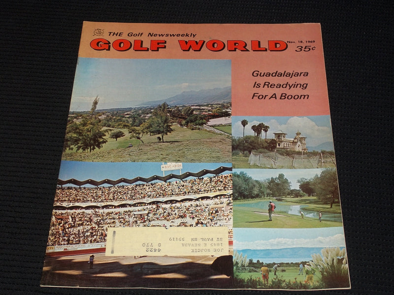 1969 NOVEMBER 18 GOLF WORLD MAGAZINE - GUADALAJARA FRONT COVER - E 6533