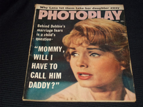 1960 JUNE PHOTOPLAY MAGAZINE - DEBBIE REYNOLDS FRONT COVER - E 16673