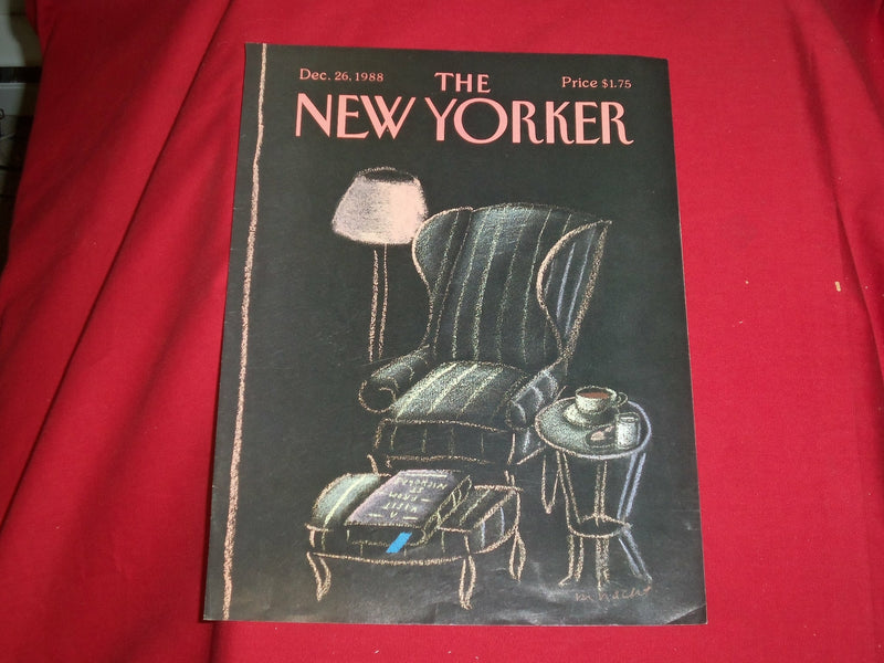 1988 DECEMBER 26 NEW YORKER MAGAZINE FRONT COVER ONLY - GREAT ART FOR FRAMING
