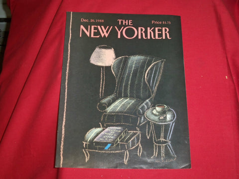1988 DECEMBER 26 NEW YORKER MAGAZINE FRONT COVER ONLY - GREAT ART FOR FRAMING