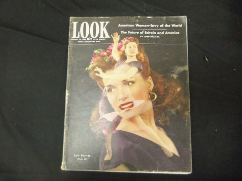 1944 FEBRUARY 22 LOOK MAGAZINE - LOIS BARNES - GREAT PHOTOS & ADS - ST 1981