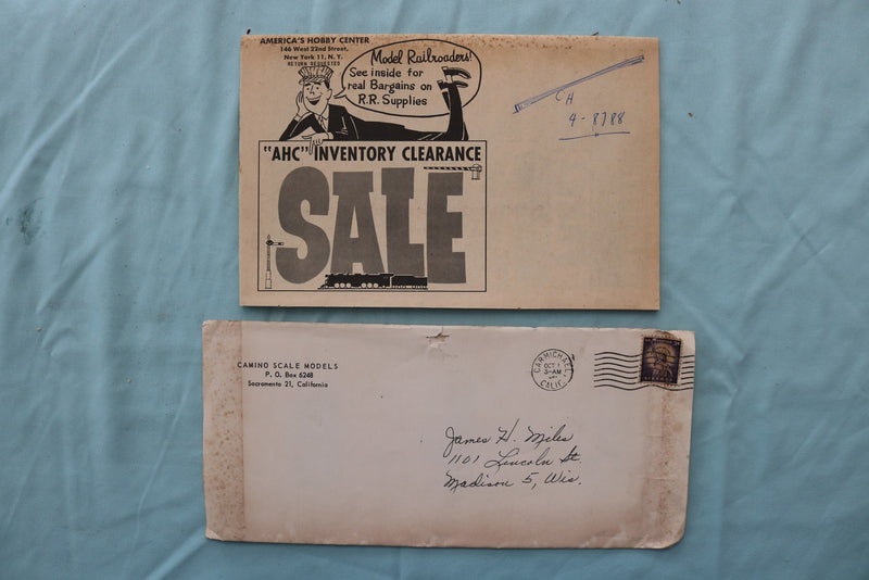 1950'S-1960'S MODEL RAILROAD EPHEMERA - LOT OF 7 - K 3319