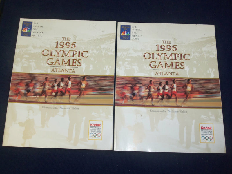 THE 1996 OLYMPIC GAMES PROGRAM-THE OFFICIAL NBC VIEWER'S GUIDE -LOT OF 2- B 6481