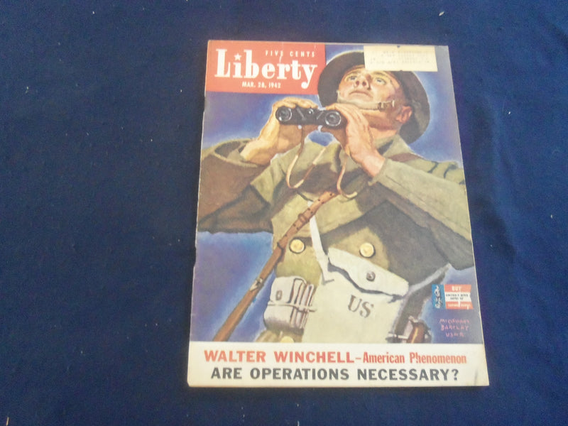 1942 MARCH 28 LIBERTY MAGAZINE - WALTER WINCHELL - AMERICAN PHENOMENON - B 4197H