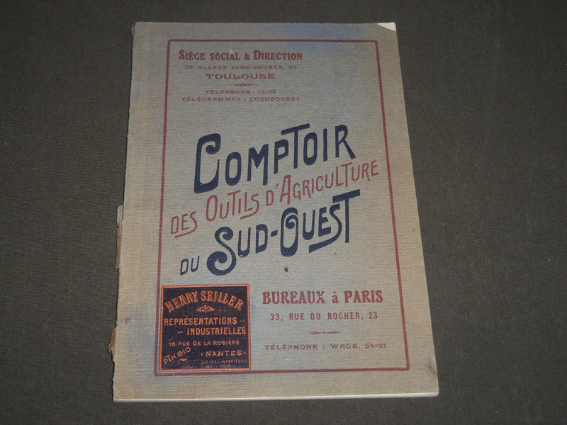 1900'S COMPTOIR DES OUTILS D'AGRICULTURE DU SUD-OUEST FRENCH CATALOGUE - FR 638