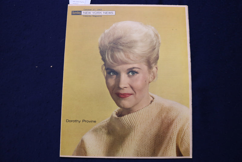 1963 OCT 27 SUNDAY NEWS COLOROTO MAGAZINE - DOROTHY PROVINE - JUM BROWN- E 23200