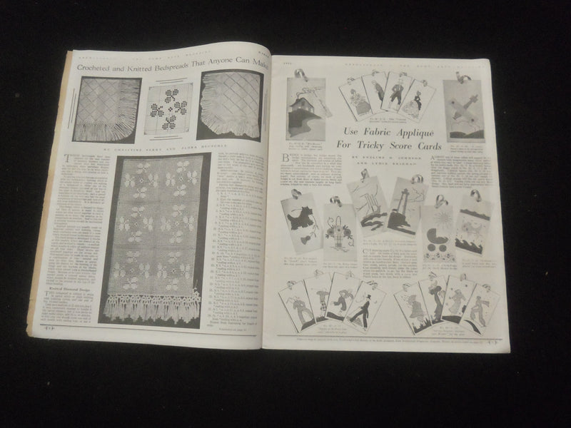 1935 MARCH NEEDLECRAFT MAGAZINE - NICE ILLUSTRATED COVER - SP 886E