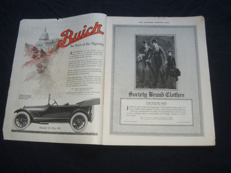 1916 SEPTEMBER 2 THE SATURDAY EVENING POST MAGAZINE - ILLUSTRATED COVER - SP 742