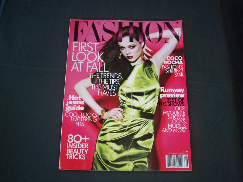 2008 AUGUST FASHION MAGAZINE - CANADIAN EDITION - COCO ROCHA COVER - B 6011