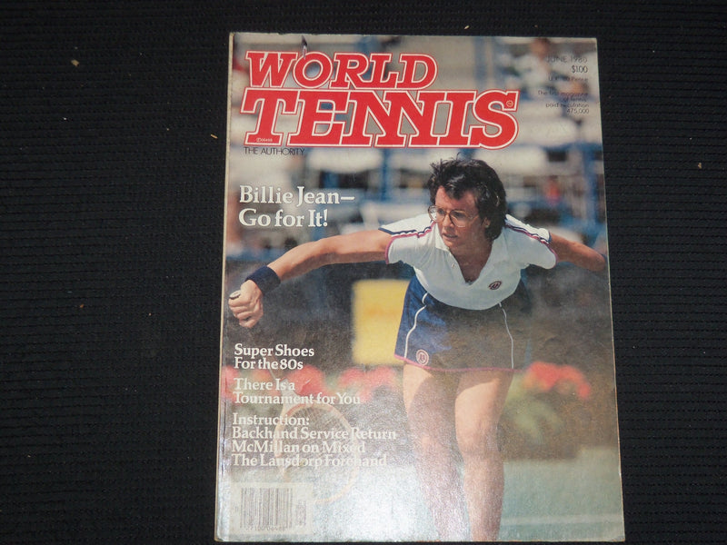 1980 JUNE WORLD TENNIS MAGAZINE - BILLIE JEAN KING COVER - ST 1003Z