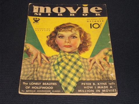 1933 OCTOBER MOVIE MIRROR MAGAZINE - KATHERINE HEPBURN FRONT COVER - E 16485