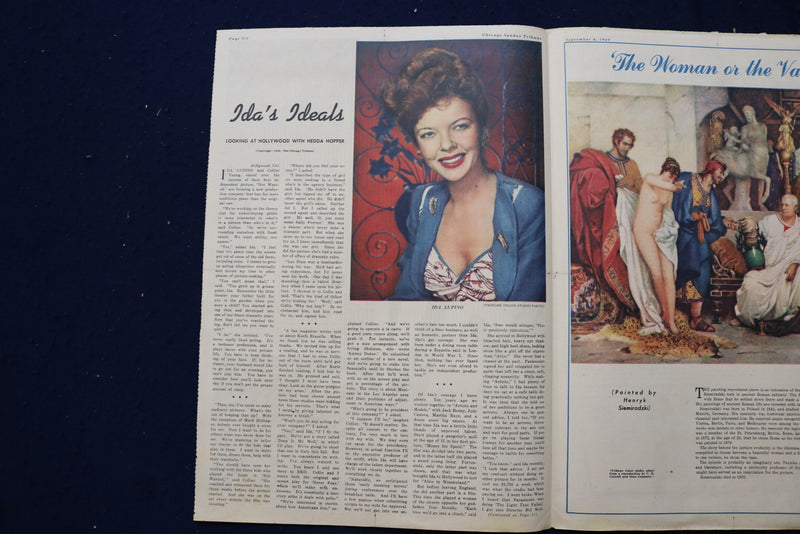 1949 SEPTEMBER 4 GRAFIC MAGAZINE - IDA LUPINO ARTICLE AND PHOTO - E 23042