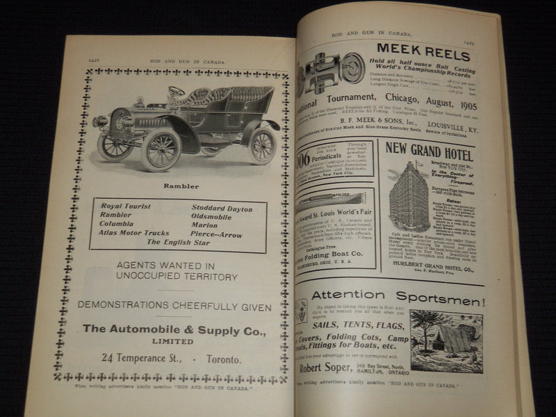 1906 MAY ROD AND GUN IN CANADA AND MOTOR MAGAZINE - YOUTHFUL ANGLERS - J 8092