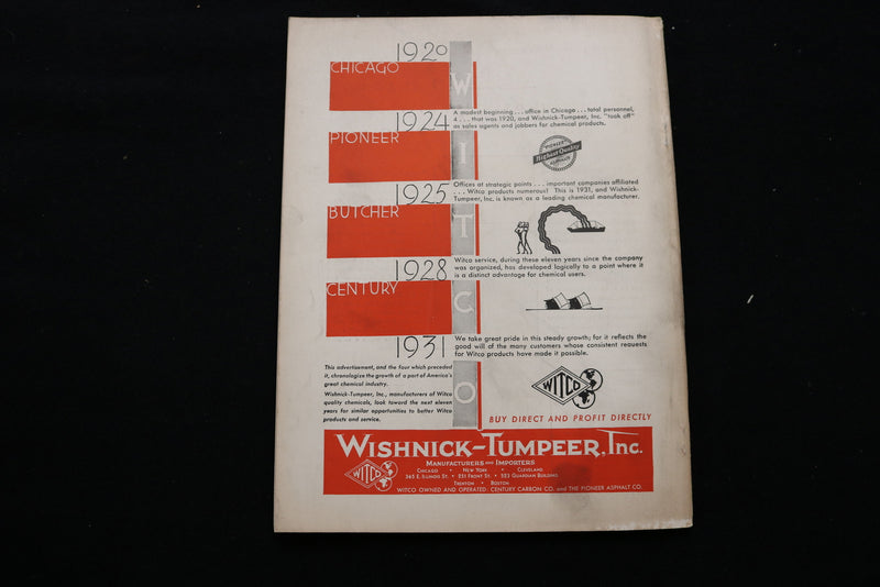 1931 JUNE CHEMICAL MARKETS MAGAZINE - HOT DAYS ARE HERE AGAIN COVER - B 177E